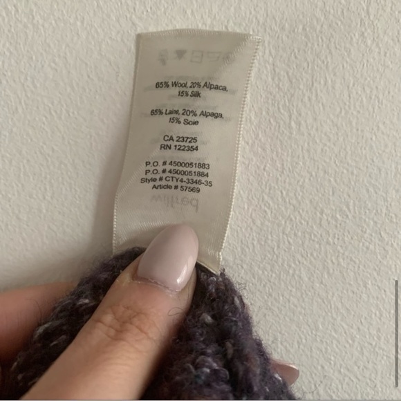WILFRED Aritzia Durandal Marl Sleeveless Mock Neck Wool Silk Merino Sweater - Picture 11 of 11